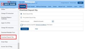How to Download HDFC Pre-Printed Deposit Slip?