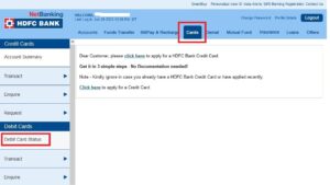 How to Check HDFC Card Status Online?
