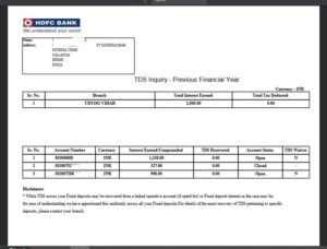 How to Inquire HDFC TDS?