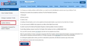 HDFC Update Address