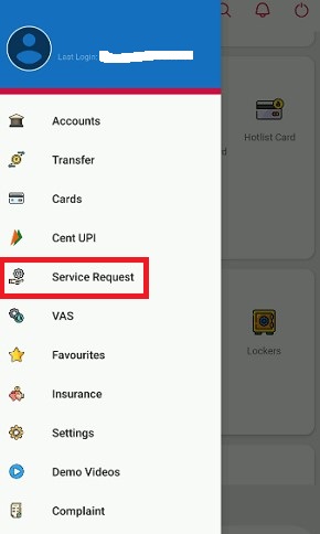 Click on Service Request