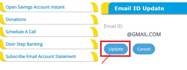 Canara Bank Update Email Address Online