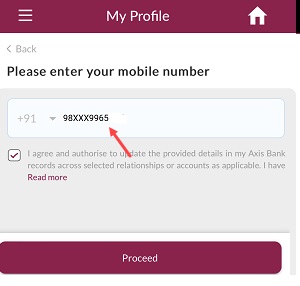 Register Axis Credit Card Mobile Number