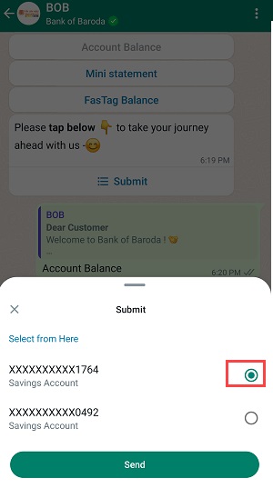 Select Account Number