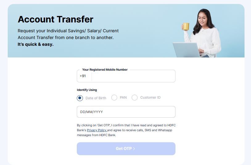 How to Transfer HDFC Account from One Branch to Another?