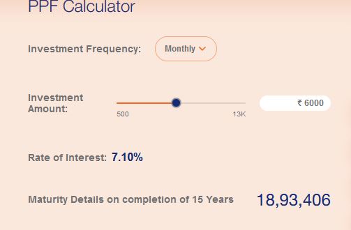 PPF Calculator